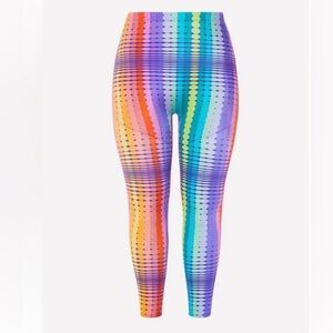Yitty Multicolor High-Waisted Sculpting Leggings – M – Rainbow Print